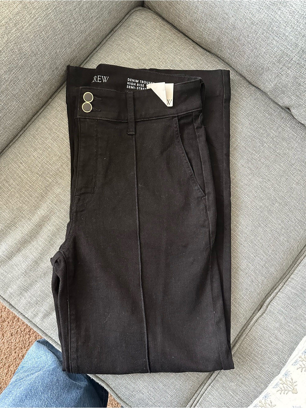 NWT J. Crew Women’s Black Denim Trouser - size 30